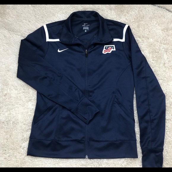 Nike USA Navy Blue  Dry Fit Jacket - Picture 1 of 7